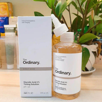 The Ordinary Glycolic Acid 7% Toning Solution | Exfoliating Face Toner for Radiant, Smooth & Bright Skin | 240ml