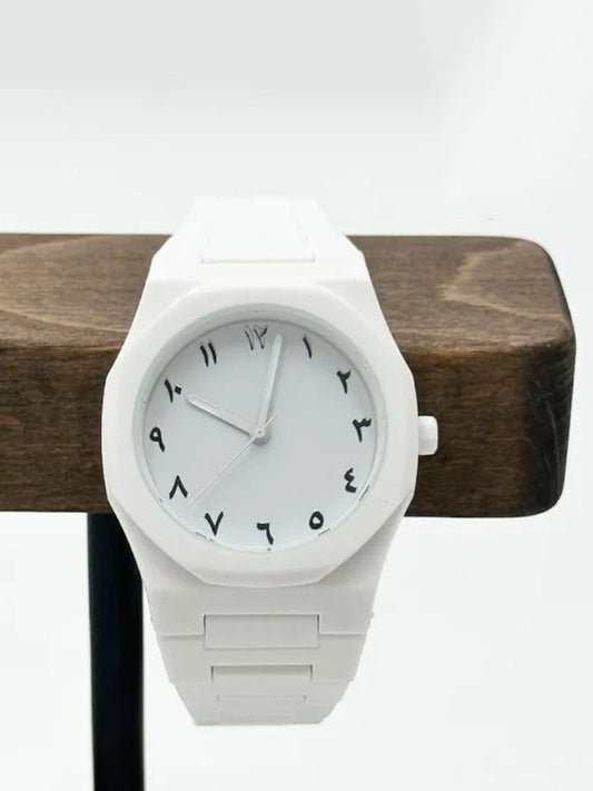 White Aura Couple Watch Set | Elegant Matching Watches for Men & Women