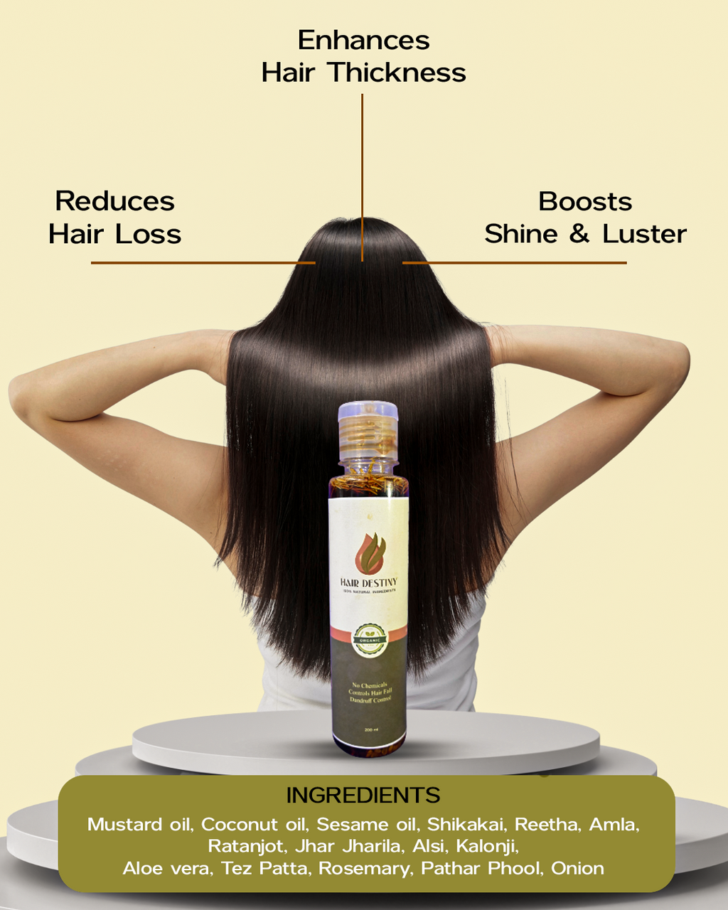 Hair Destiny Organic Herbal Hair Oil 200ml