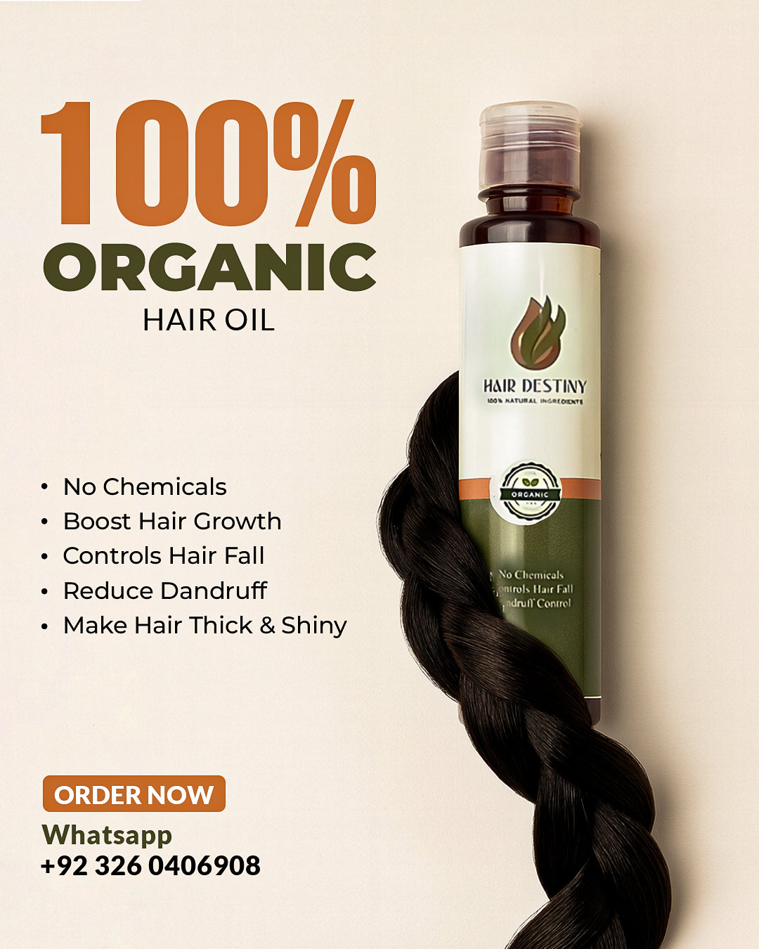 Hair Destiny Organic Herbal Hair Oil 200ml