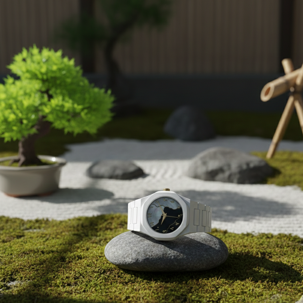 White Aura Watch | Elegant Waterproof Wrist Watch with Durable Build