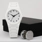 White Aura Couple Watch Set | Elegant Matching Watches for Men & Women