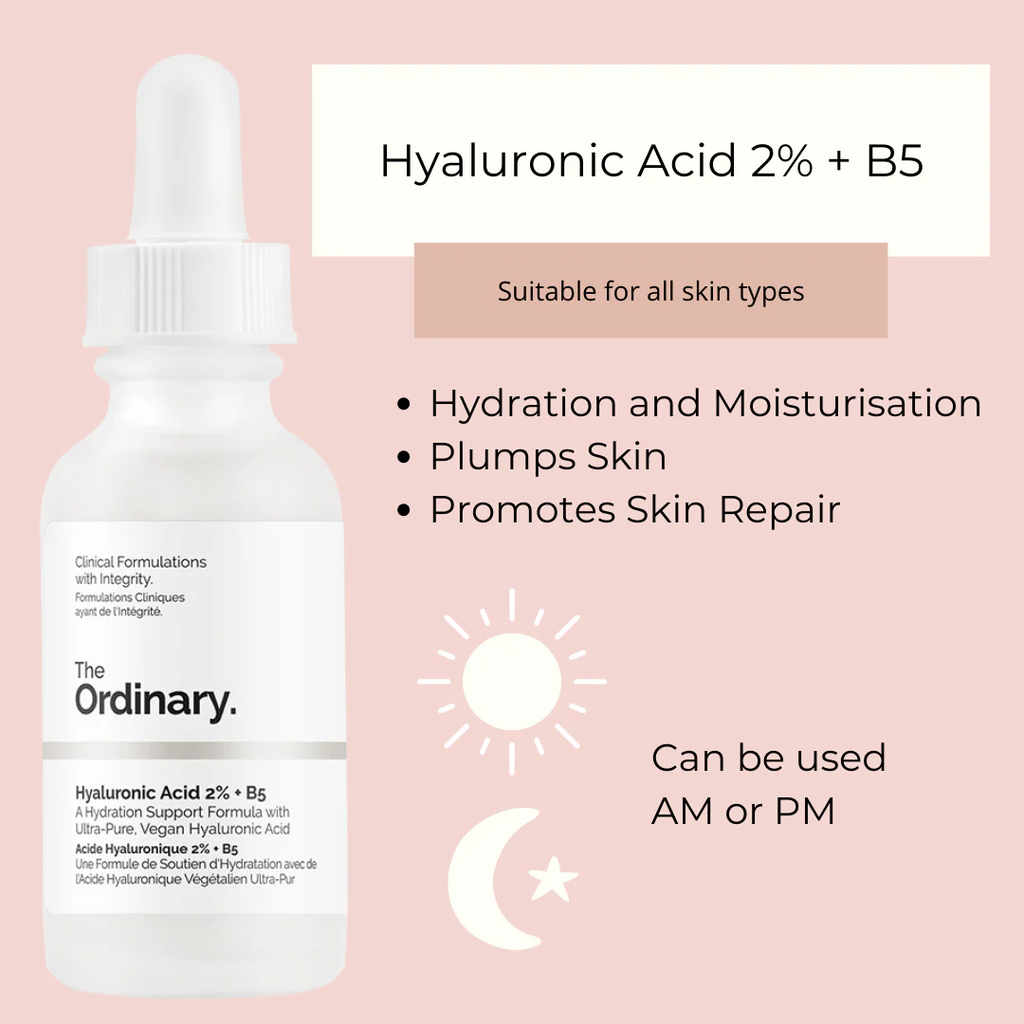 The Ordinary Hyaluronic Acid 2% + B5 Hydrating Serum 30ml | Deep Hydration, Smooth & Plump Skin | Imported Original