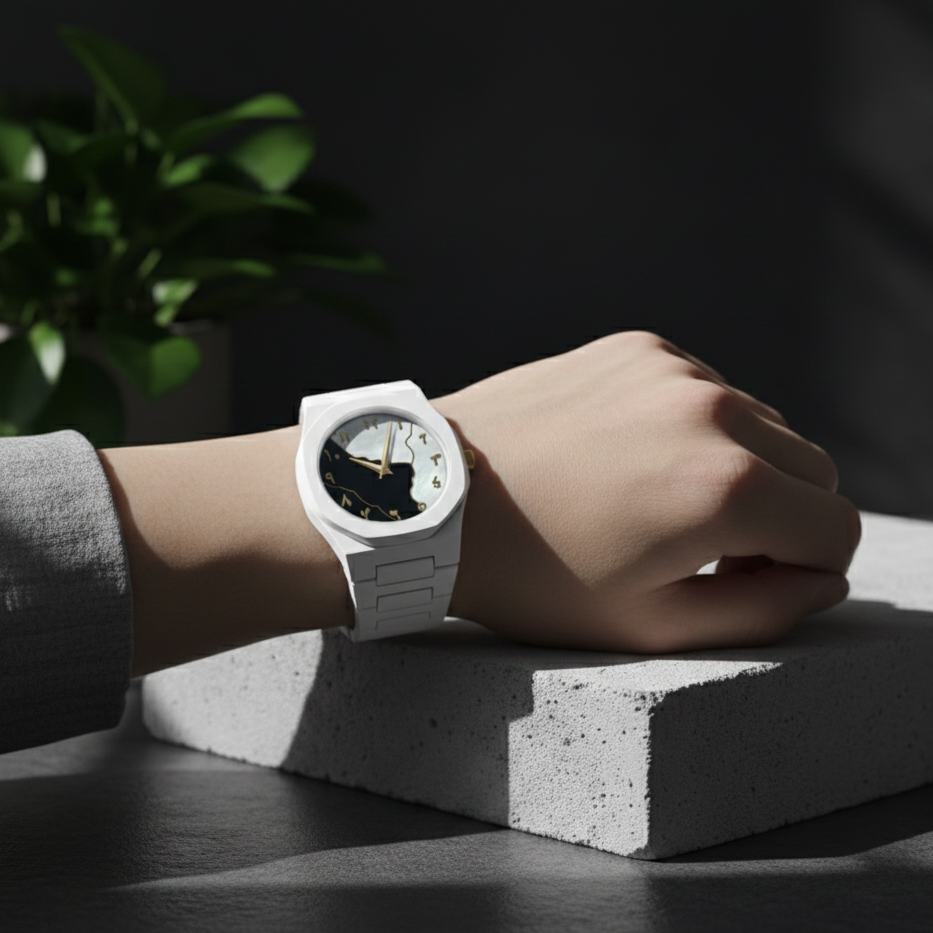 White Aura Watch | Elegant Waterproof Wrist Watch with Durable Build