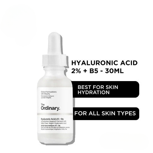 The Ordinary Hyaluronic Acid 2% + B5 Hydrating Serum 30ml | Deep Hydration, Smooth & Plump Skin | Imported Original