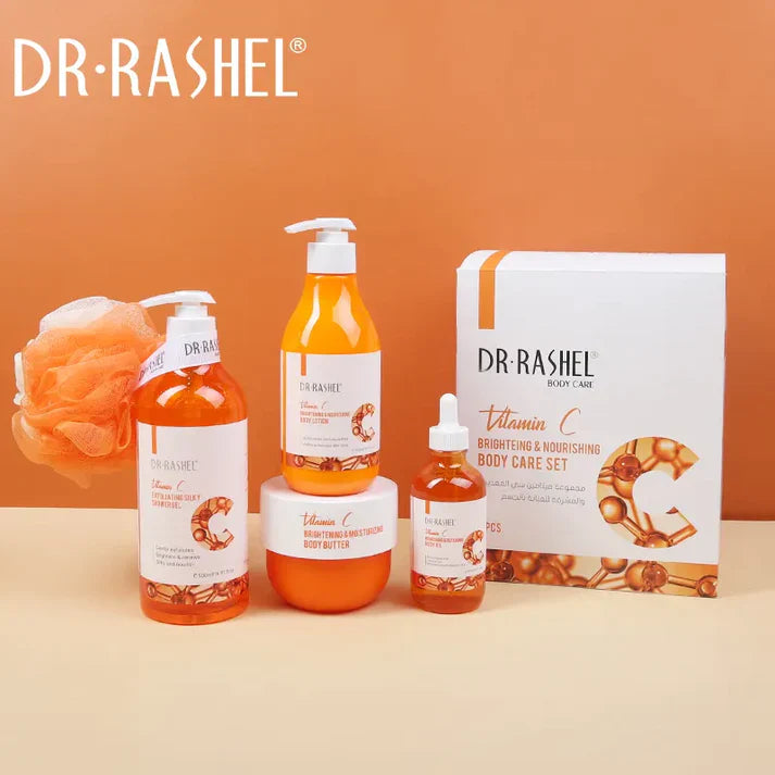 Dr. Rashel Vitamin C Brightening & Nourishing 4-Piece Body Care Set | Glowing Skin Gift Box