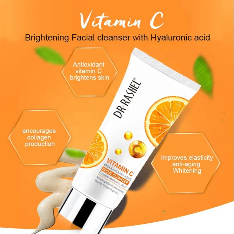 Dr. Rashel Vitamin C Brightening & Anti-Aging Facial Scrub 150g | Deep Cleansing & Skin Glow