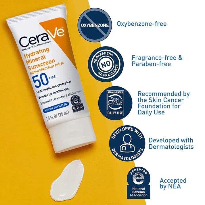 CeraVe Complete Skincare Combo Kit | Sunscreen SPF 50, Acne Cleanser, Retinol Serum & Night Cream for Healthy Skin