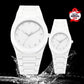 White Aura Couple Watch Set | Elegant Matching Watches for Men & Women
